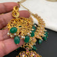 Mango Red Green Multi Kemp Stone Short Ethnic Necklace