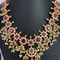 CZ Red Green Multi Stone Floral Pattern Guttapusalu