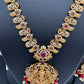 Goddess Lakshmi Mango Peacock Red beads Mala