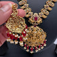 Goddess Lakshmi Mango Peacock Red beads Mala