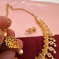 Goddess Lakshmi AD Red Green Stone Necklace