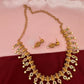 Goddess Lakshmi AD Red Green Stone Necklace