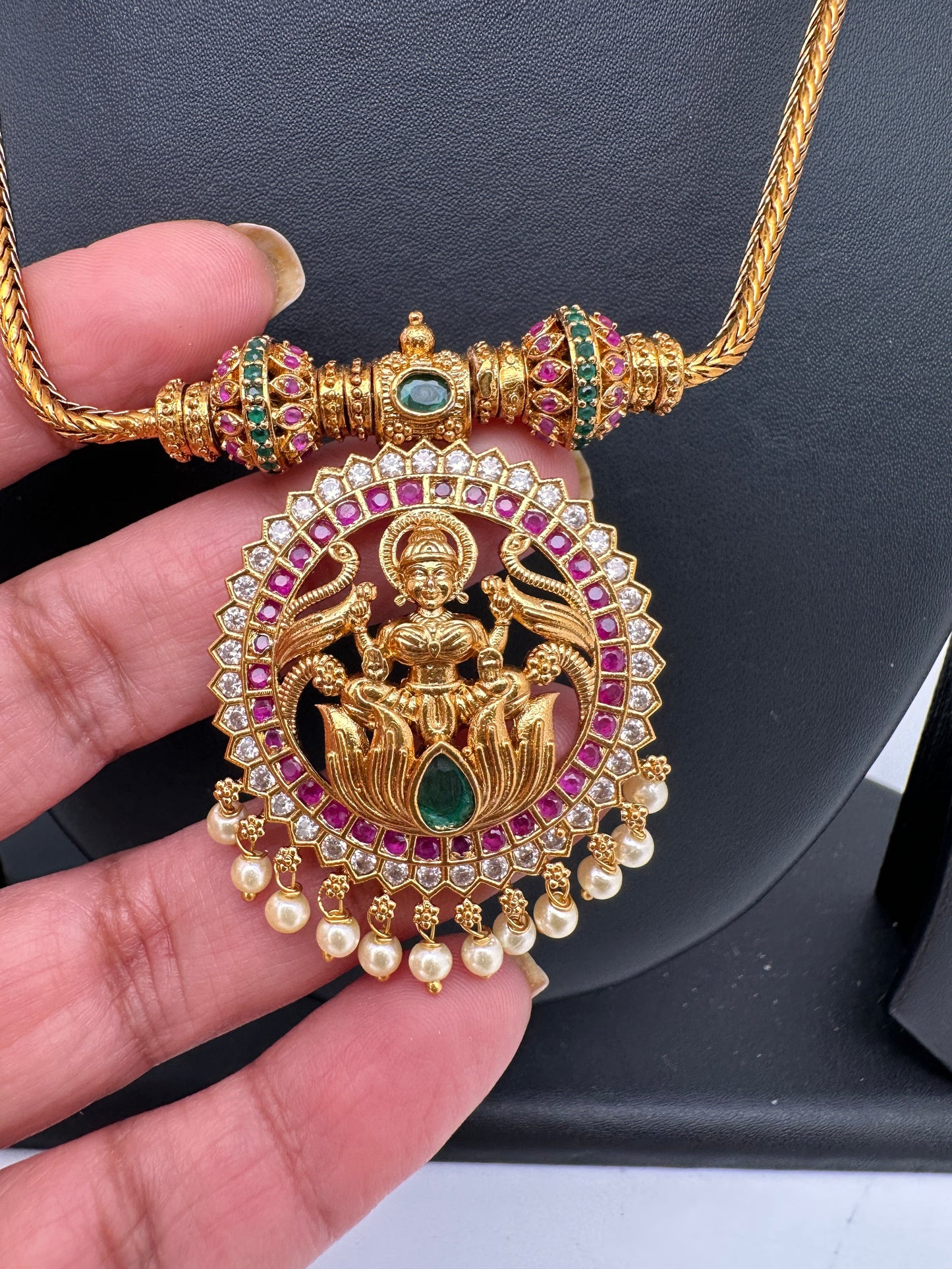 Goddess Lakshmi Chain Style Dainty Necklace