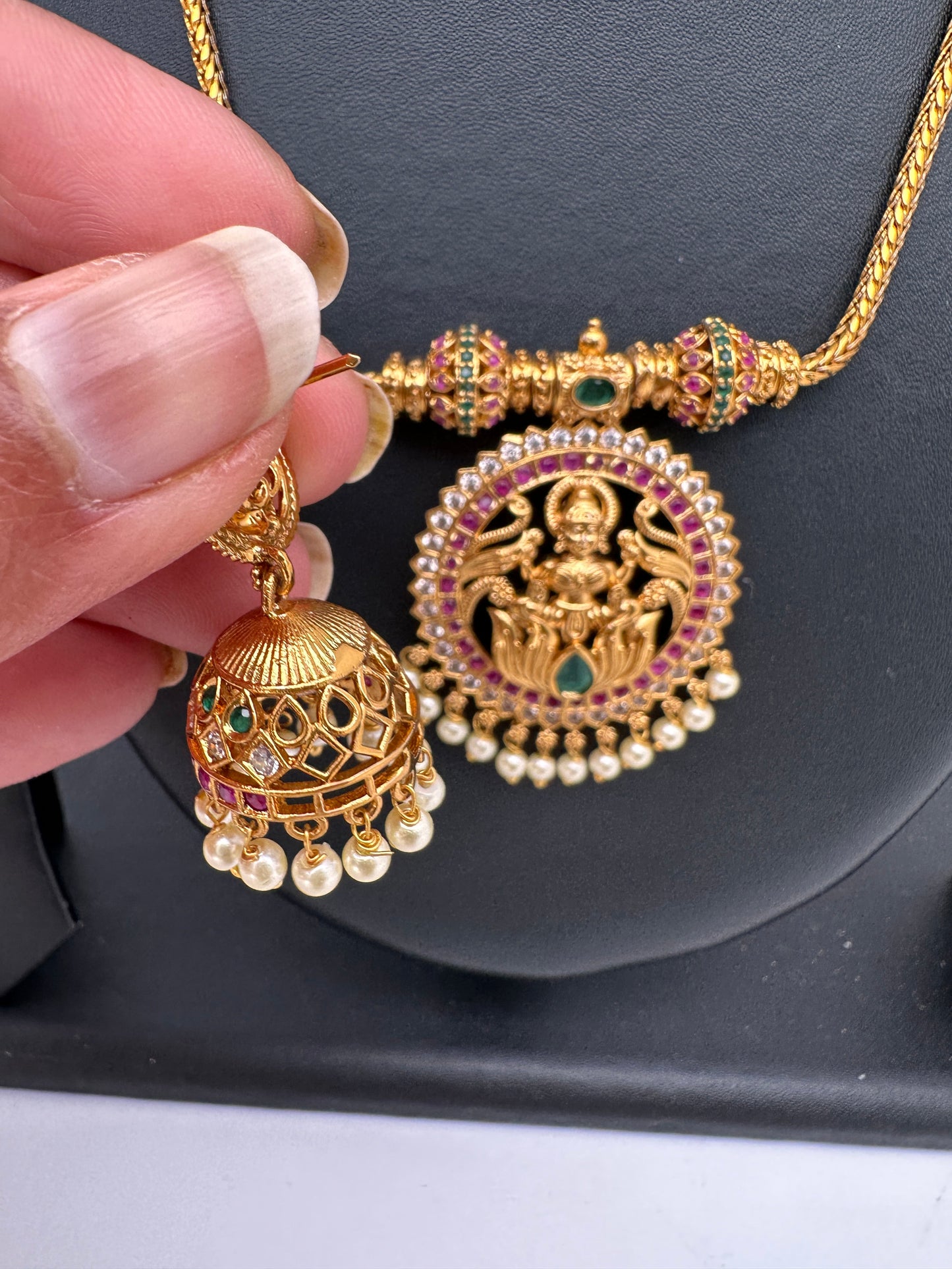 Goddess Lakshmi Chain Style Dainty Necklace