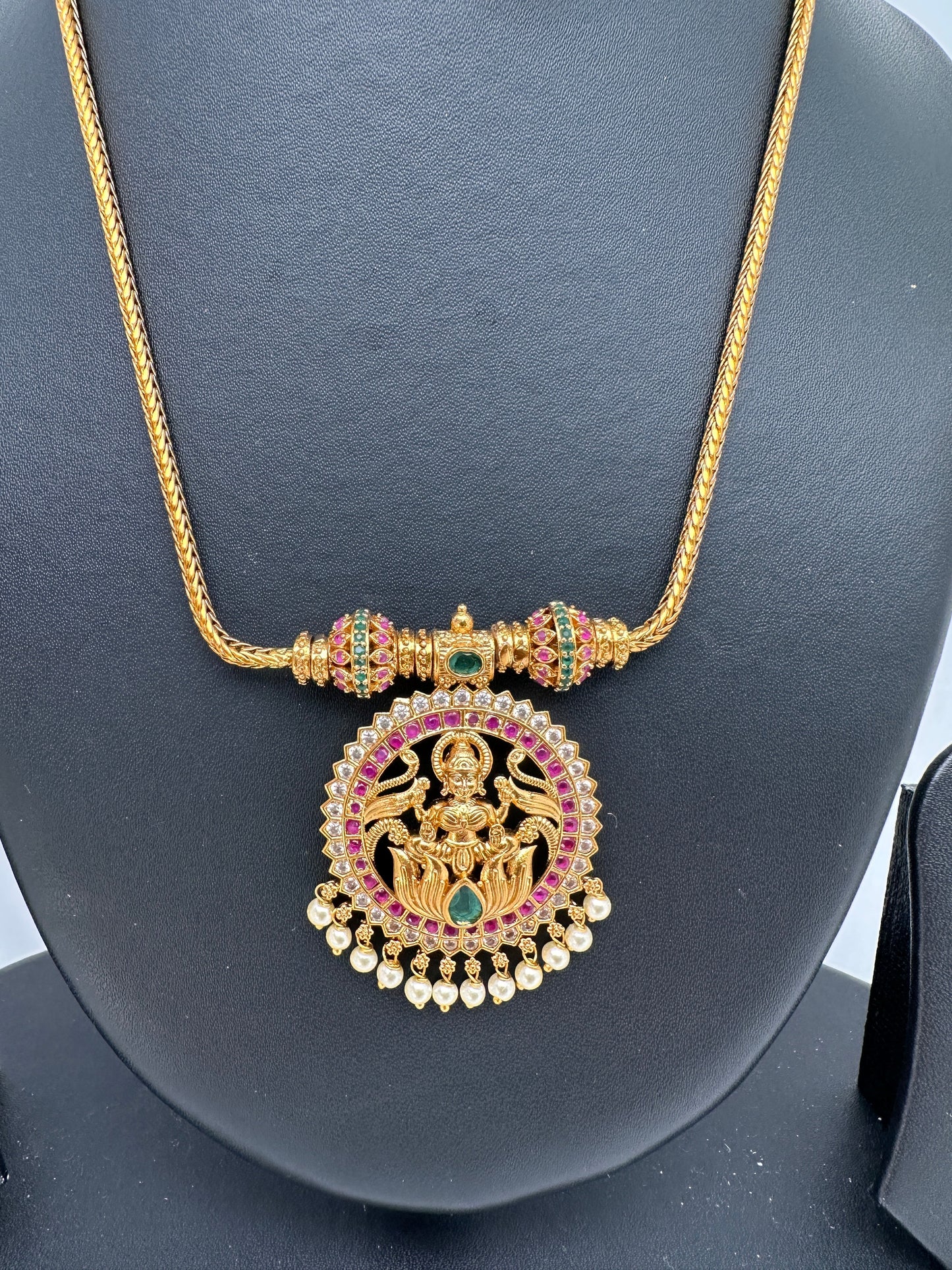 Goddess Lakshmi Chain Style Dainty Necklace