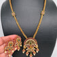 CZ Red Green Stone Chain Style Dainty Necklace