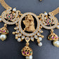 Radha Krishna Pendent Chain Style Matte Finish Dainty Necklace