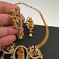 Radha Krishna Pendent Chain Style Matte Finish Dainty Necklace