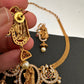 Radha Krishna Pendent Chain Style Matte Finish Dainty Necklace