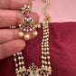 Peacock Pendent Pearl Mala Dainty Necklace