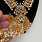 CZ Red Green Stone Rice Pearls Guttapusalu Necklace