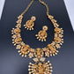 Goddess Lakshmi AD Red Green Stone Necklace