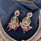 Goddess Lakshmi AD Red Kemp Red Beads Guttapusalu Necklace