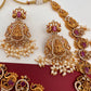 Goddess Lakshmi Red Stone Short Necklace