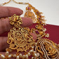 Goddess Lakshmi Red Stone Short Necklace