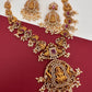 Goddess Lakshmi Red Stone Short Necklace