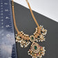 CZ Red Green Stone Guttapusallu Chain Style Dainty Necklace