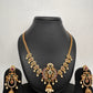 CZ Peacock Red Green Stone Chain Style Dainty Necklace