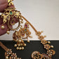 CZ Peacock Red Green Stone Chain Style Dainty Necklace