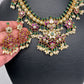 Kempu Rice Pearls Guttapusalu Short Necklace