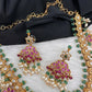 Kempu Rice Pearls Guttapusalu Short Necklace