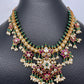 Kempu Rice Pearls Guttapusalu Short Necklace