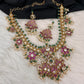 Kempu Rice Pearls Guttapusalu Short Necklace