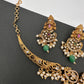 Venkatesh Balaji Green beads Matte Kanthi Necklace