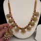 Premium Matte CZ Red Stone Short Necklace