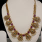 Premium Matte CZ Red Stone Short Necklace