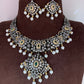 AD Green Stone Victorian Finish Stiff Neckalce