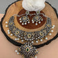 AD Green Stone Victorian Finish Stiff Neckalce
