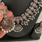 AD Pink Stone Victorian Short Necklace