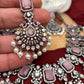 AD Pink Stone Victorian Short Necklace
