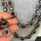 AD Amethyst Purple Stone Victorian Double Line Long Necklace