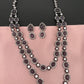 AD Amethyst Purple Stone Victorian Double Line Long Necklace