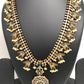 Polki Green Stone Elephant Design Mehndi Polish Long Necklace