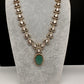 Victorian AD Polki Mint Green Stone Necklace