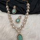 Victorian AD Polki Mint Green Stone Necklace