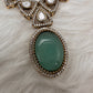 Victorian AD Polki Mint Green Stone Necklace