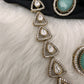Victorian AD Polki Mint Green Stone Necklace
