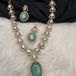 Victorian AD Polki Mint Green Stone Necklace