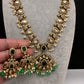 Victorian AD Polki Green Peacock Necklace