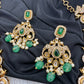 Victorian AD Polki Green Peacock Necklace