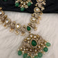 Victorian AD Polki Green Peacock Necklace