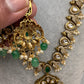 Victorian AD Polki Green Peacock Necklace
