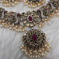 Victorian AD Polki Peacock Neckline Necklace