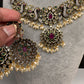 Victorian AD Polki Peacock Neckline Necklace