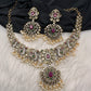Victorian AD Polki Peacock Neckline Necklace