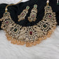 Victorian Mehndi Finish AD Polki Neckline Necklace